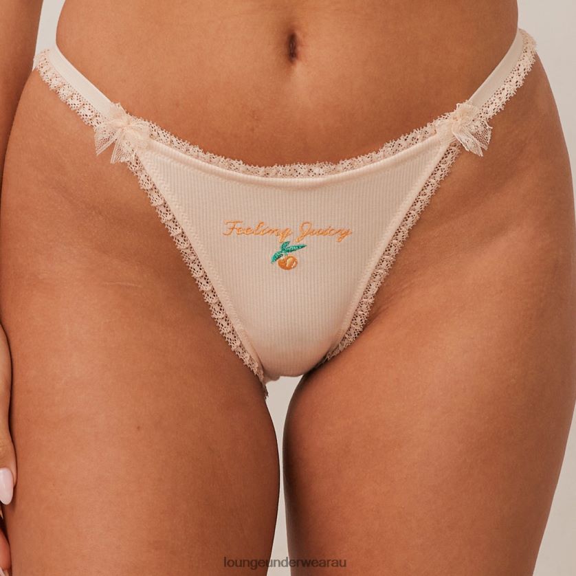Fruity 'Feeling Juicy' G-string Underwear Lounge Women Peach 240R48535