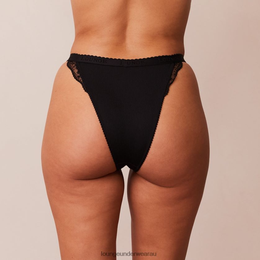 Ribbed Briefs Underwear Lounge Women Black 240R48586