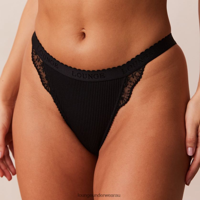 Ribbed Briefs Underwear Lounge Women Black 240R48586