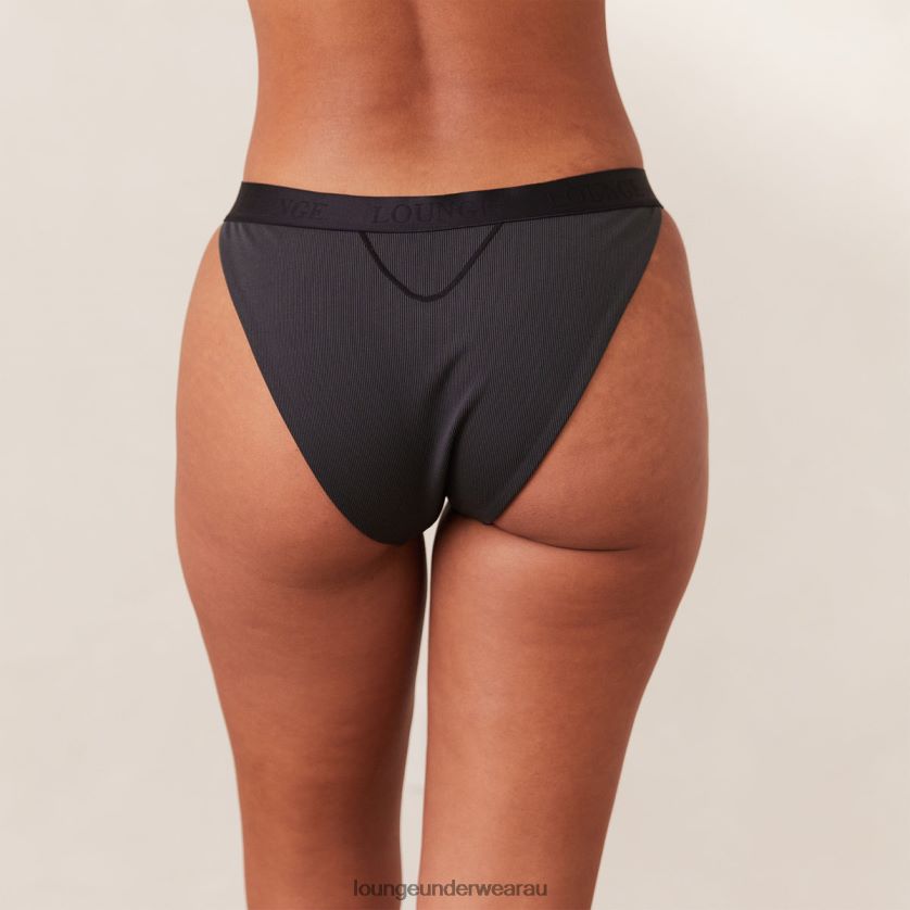 Ribbed Mindful Briefs Underwear Lounge Women Black 240R48454