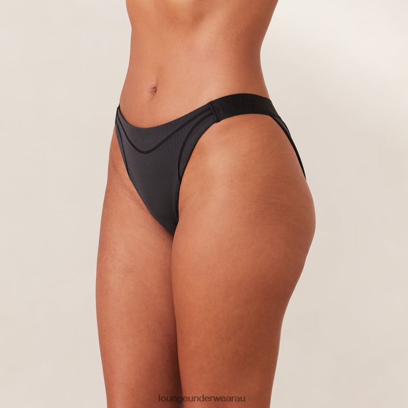 Ribbed Mindful Briefs Underwear Lounge Women Black 240R48454