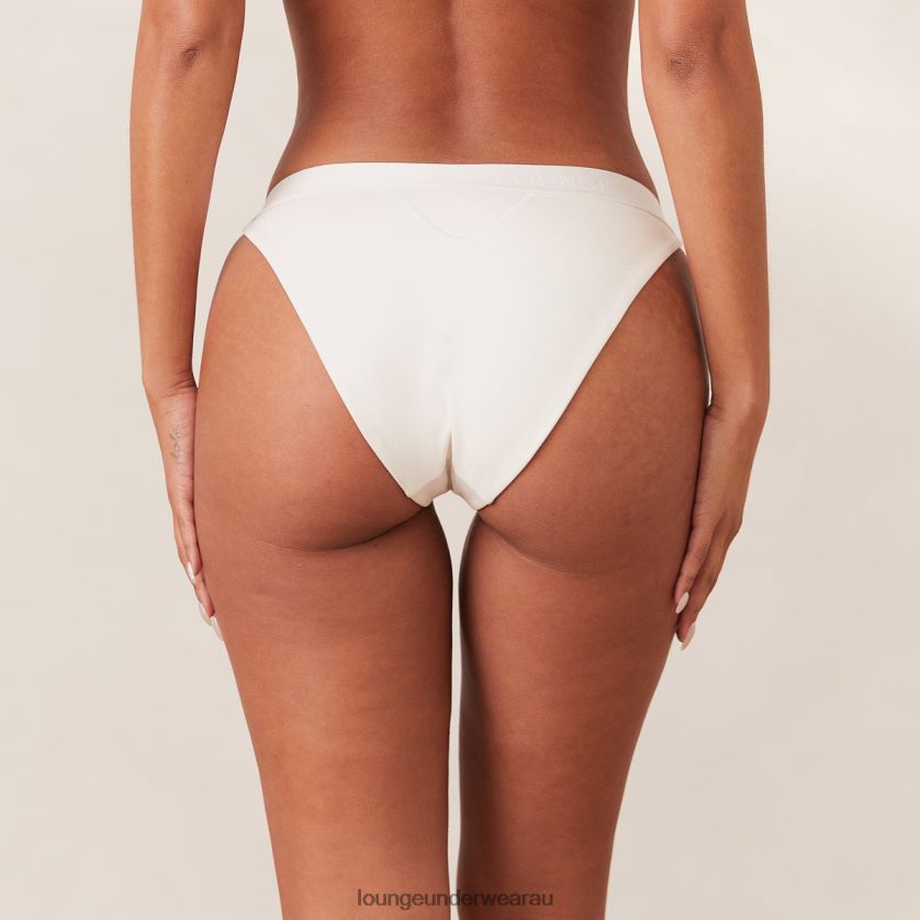 Ribbed Mindful Briefs Underwear Lounge Women White 240R48455