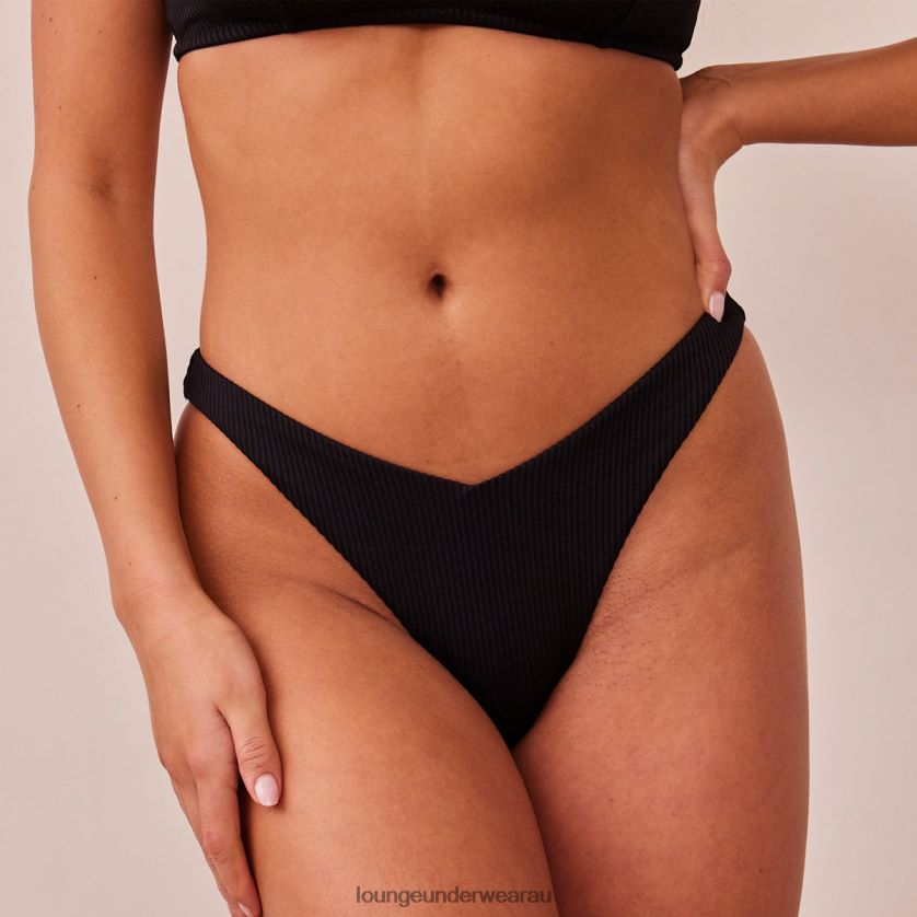 Ribbed Triangle Briefs Underwear Lounge Women Black 240R48511