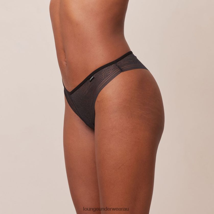 Seamless Lace Cheeky Briefs Underwear Lounge Women Black 240R48760