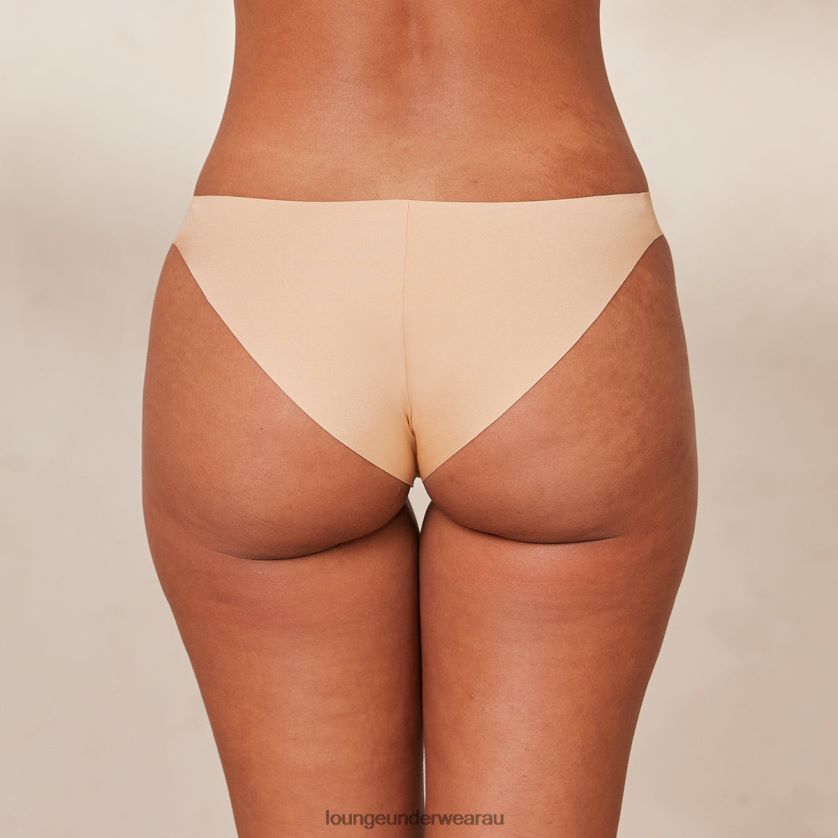 Seamless No Show Cheeky Briefs x2 Underwear Lounge Women Sand 240R48762