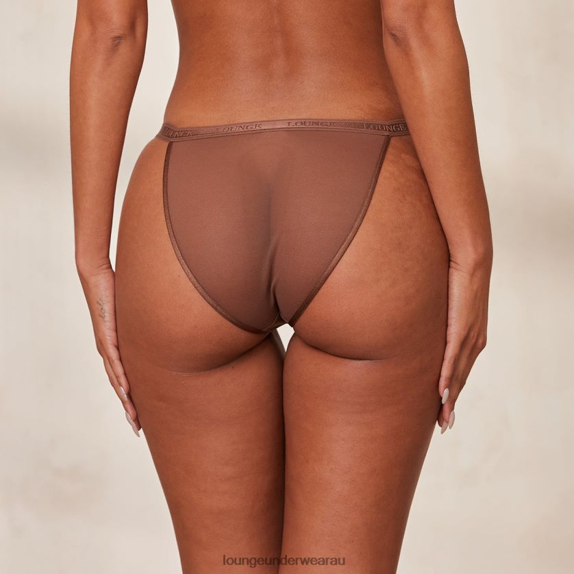 Smooth Mesh Briefs Underwear Lounge Women Chestnut 240R48517