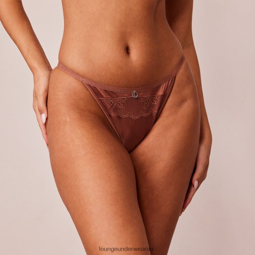 Soft Satin Briefs Underwear Lounge Women Mocha 240R48489