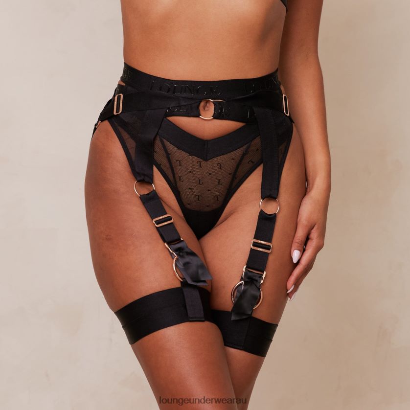 Athena Intimates Set Underwear Lounge Women Black 240R48651