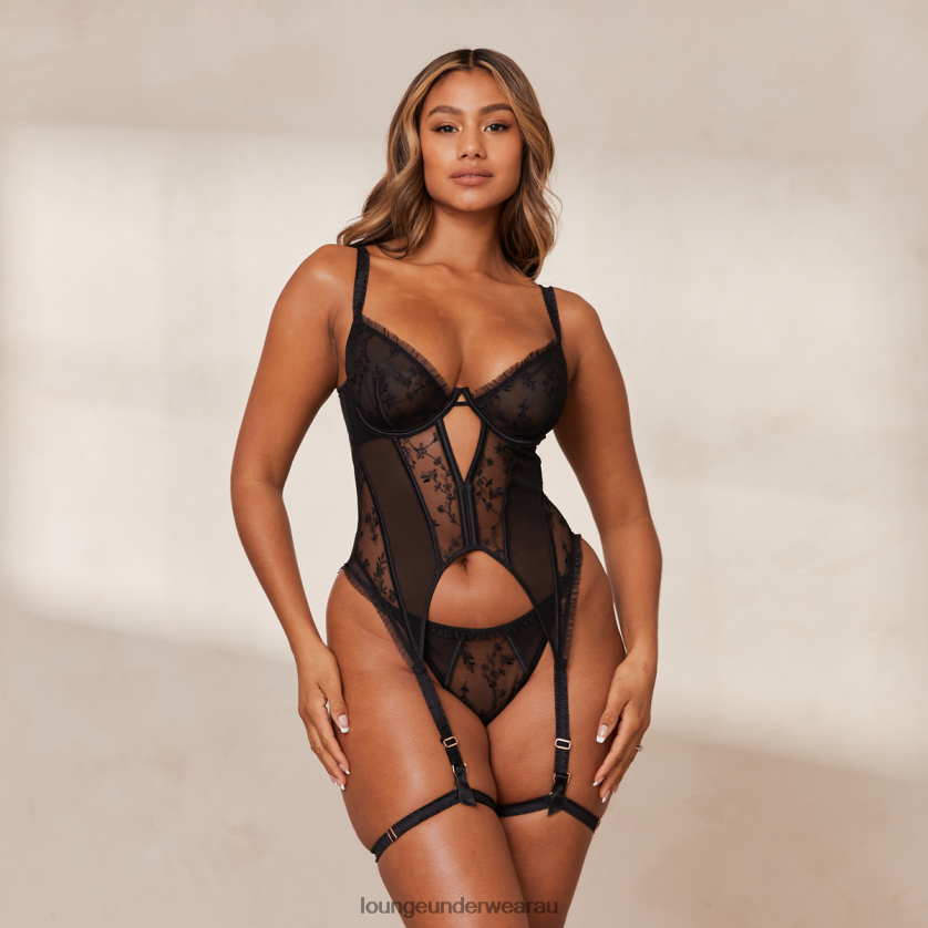 Gia Intimates Set Underwear Lounge Women Black 240R48447