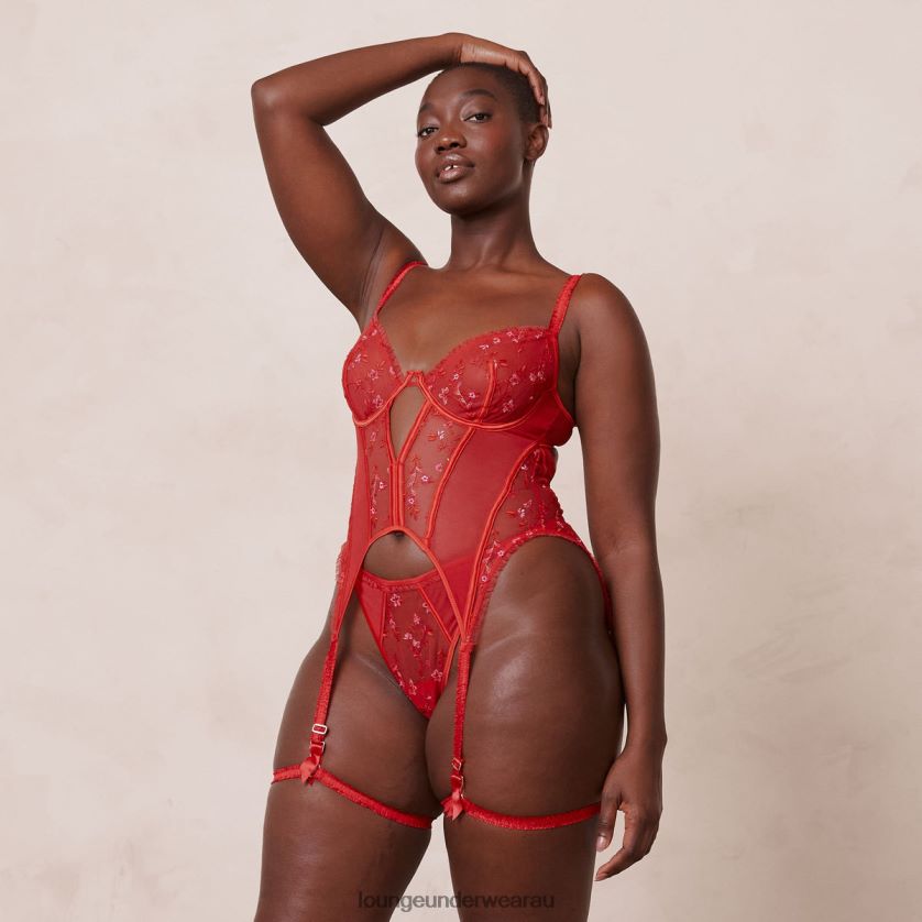 Gia Intimates Set Underwear Lounge Women Maroon 240R48613