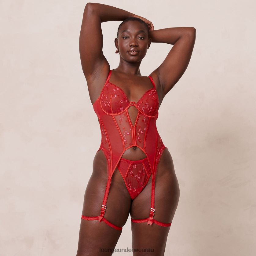 Gia Intimates Set Underwear Lounge Women Maroon 240R48613