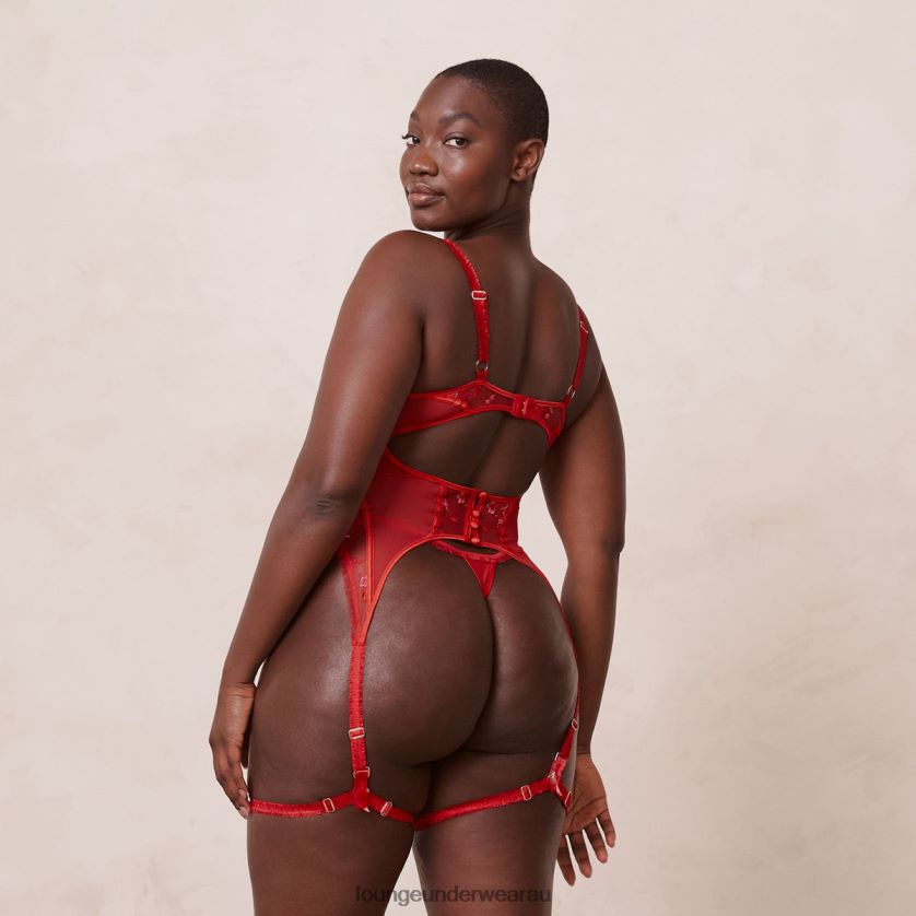 Gia Intimates Set Underwear Lounge Women Maroon 240R48613