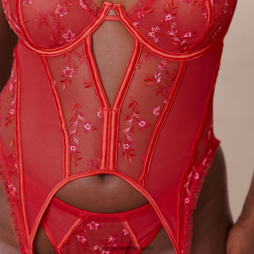 Gia Intimates Set Underwear Lounge Women Maroon 240R48613