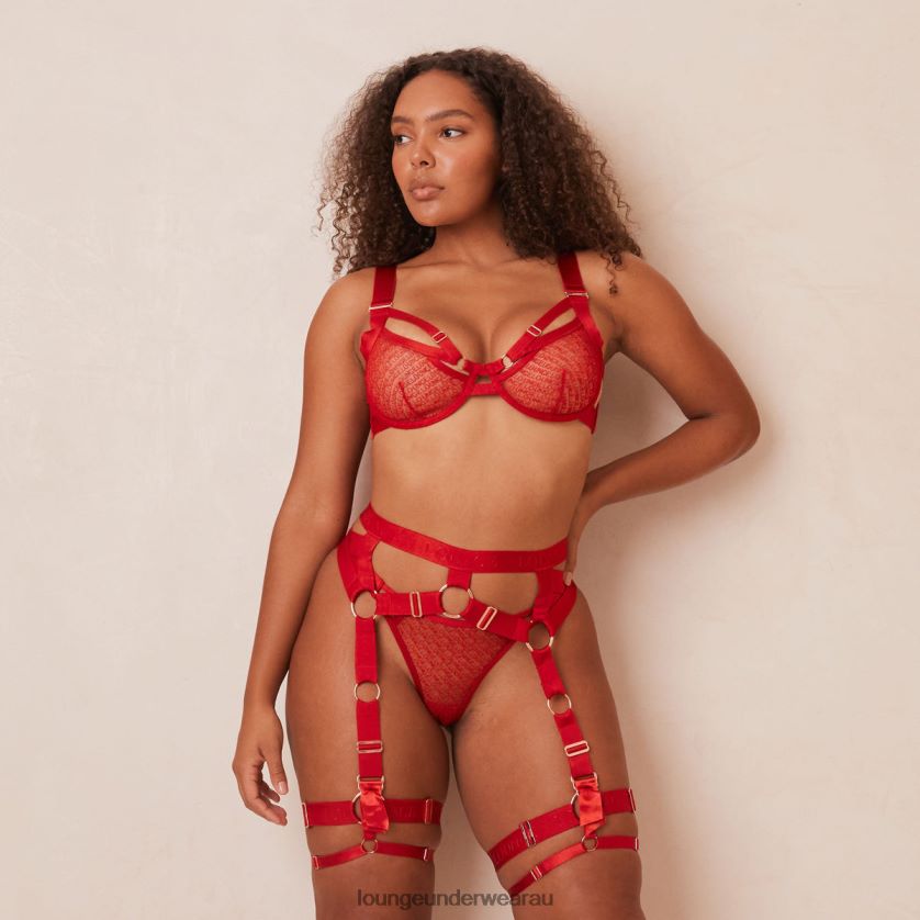 Phoenix Intimates Set Underwear Lounge Women Red 240R48621