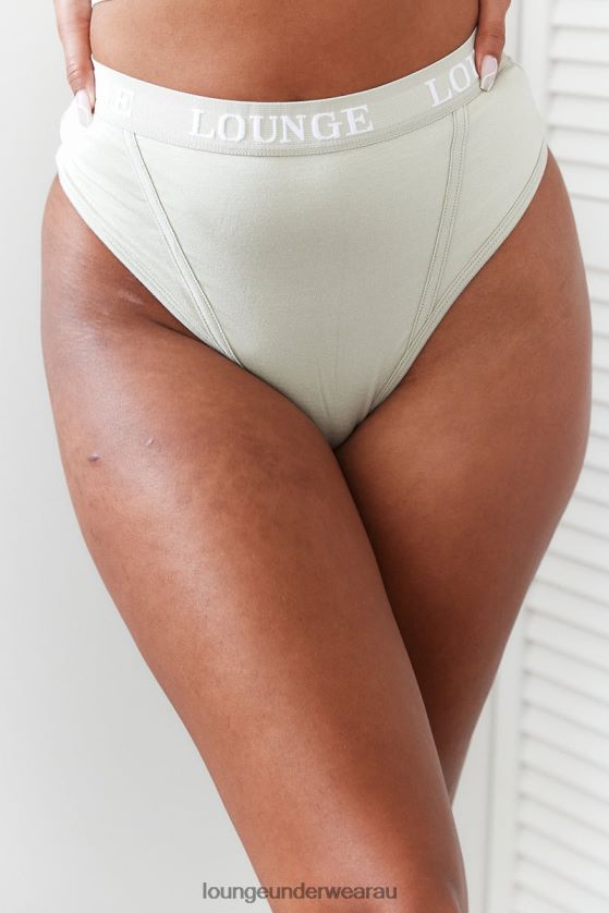 Bamboo Basic Thong (Set) Underwear Lounge Women Olive 240R48383