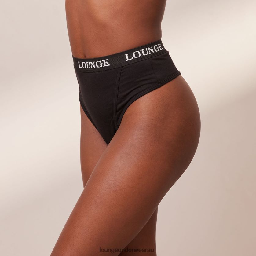 Bamboo Basic Thong Underwear Lounge Women Black 240R48386
