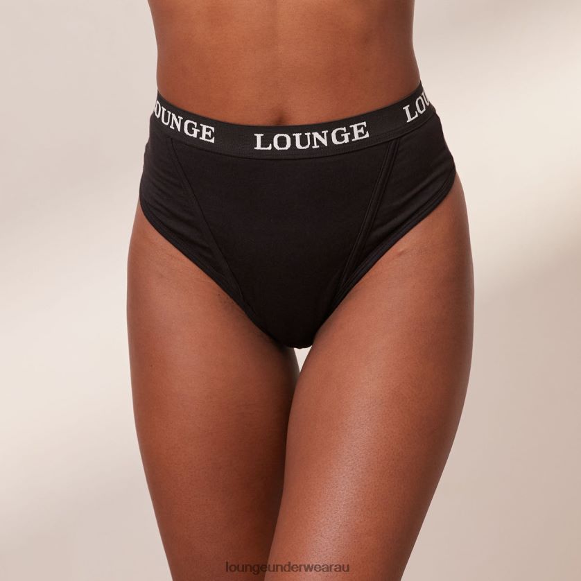 Bamboo Basic Thong Underwear Lounge Women Black 240R48386