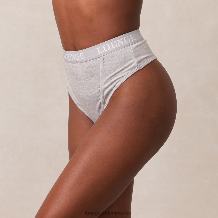 Bamboo Basic Thong Underwear Lounge Women Grey 240R48385