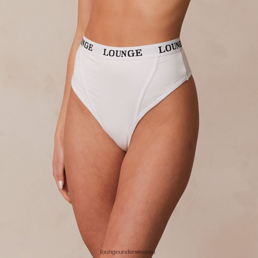 Bamboo Basic Thong Underwear Lounge Women White 240R48384