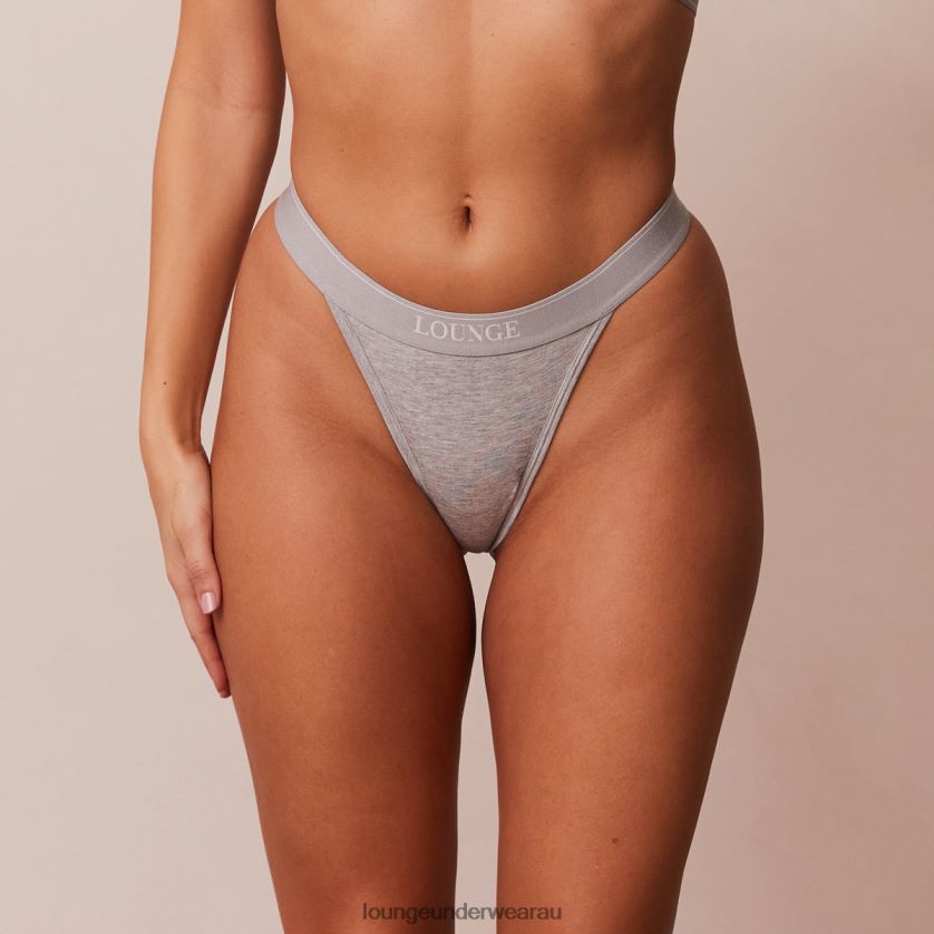 Bamboo Minimal Triangle Thong Underwear Lounge Women Grey 240R48408