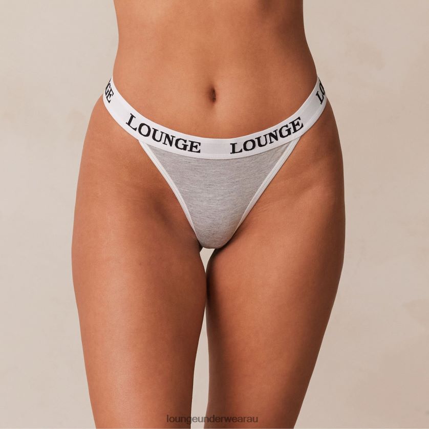 Bamboo Triangle Thong Underwear Lounge Women Grey 240R48419