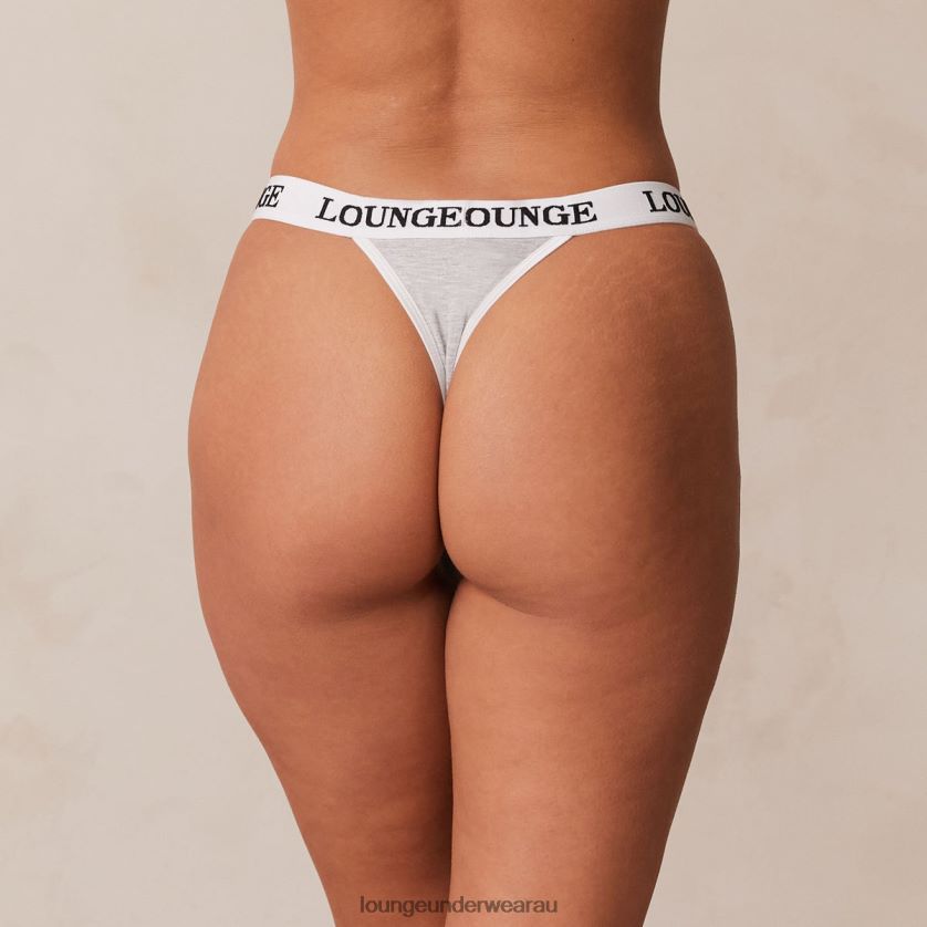 Bamboo Triangle Thong Underwear Lounge Women Grey 240R48419