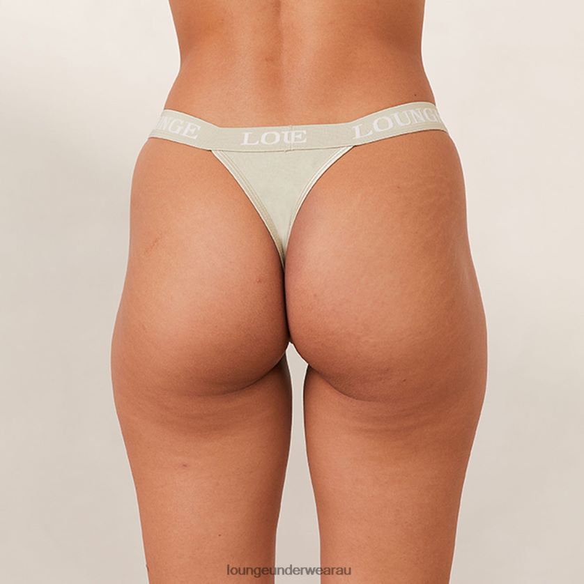 Bamboo Triangle Thong Underwear Lounge Women Olive 240R48421