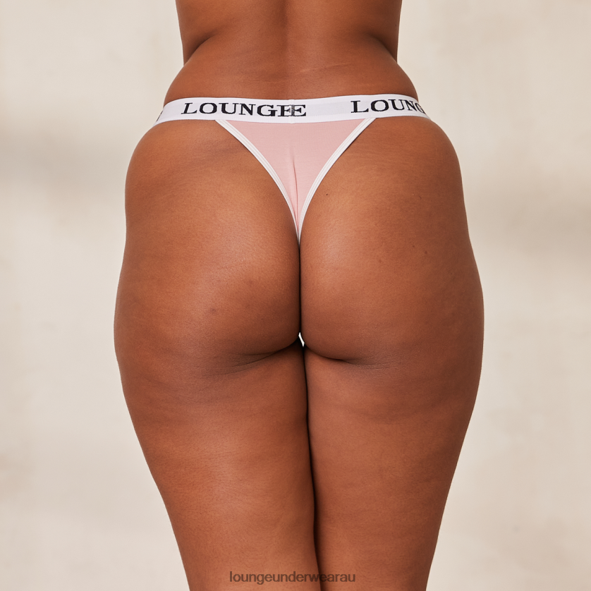 Bamboo Triangle Thong Underwear Lounge Women Pink 240R48420