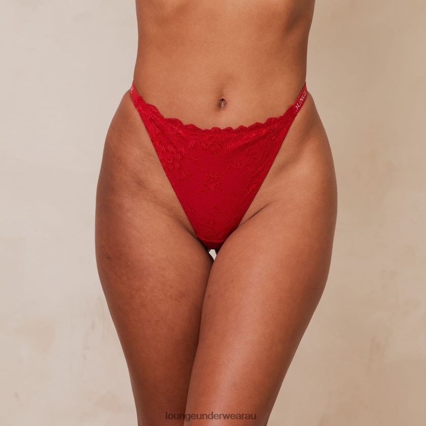 Lace Magic Thong Underwear Lounge Women Maroon 240R48379