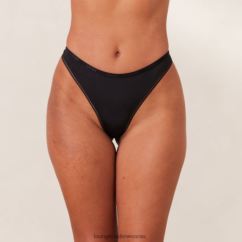 Comfort Thong Underwear Lounge Women Black 240R48448
