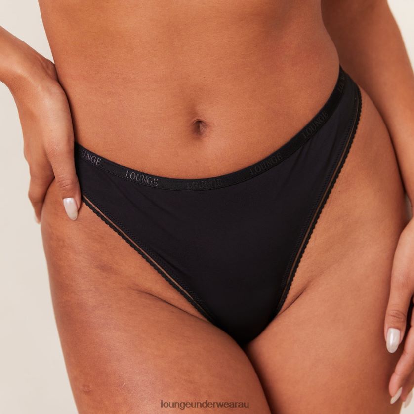 Comfort Thong Underwear Lounge Women Black 240R48448