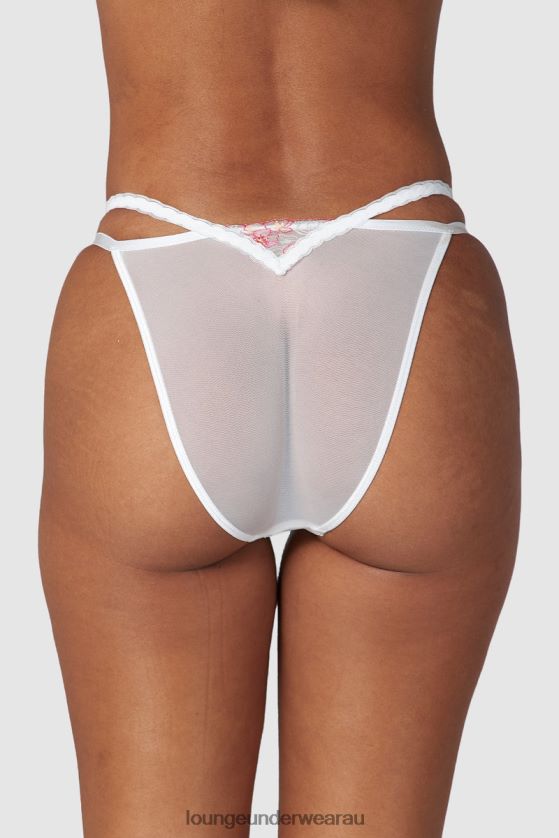 Ditsy Embroidered Briefs Underwear Lounge Women White 240R48282