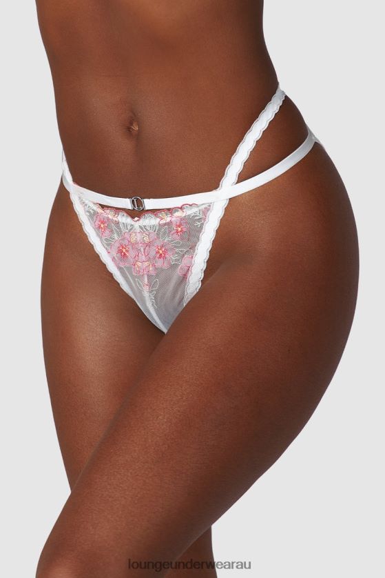 Ditsy Embroidered Briefs Underwear Lounge Women White 240R48282