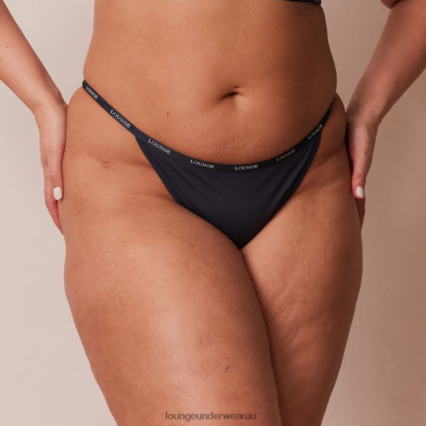 Essential Thong Underwear Lounge Women Blue Charcoal 240R48667