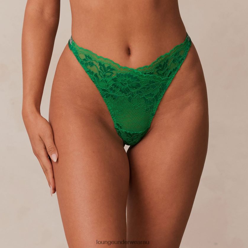 Luxe Thong Underwear Lounge Women Emerald 240R48658
