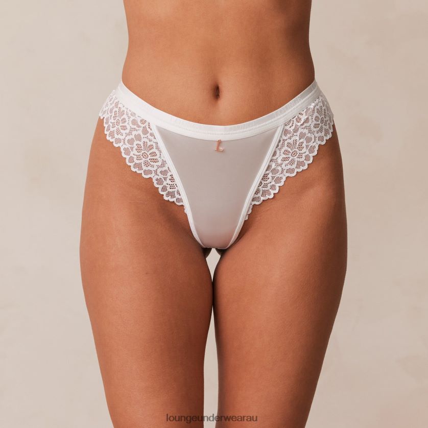 Silk Thong Underwear Lounge Women White 240R48641
