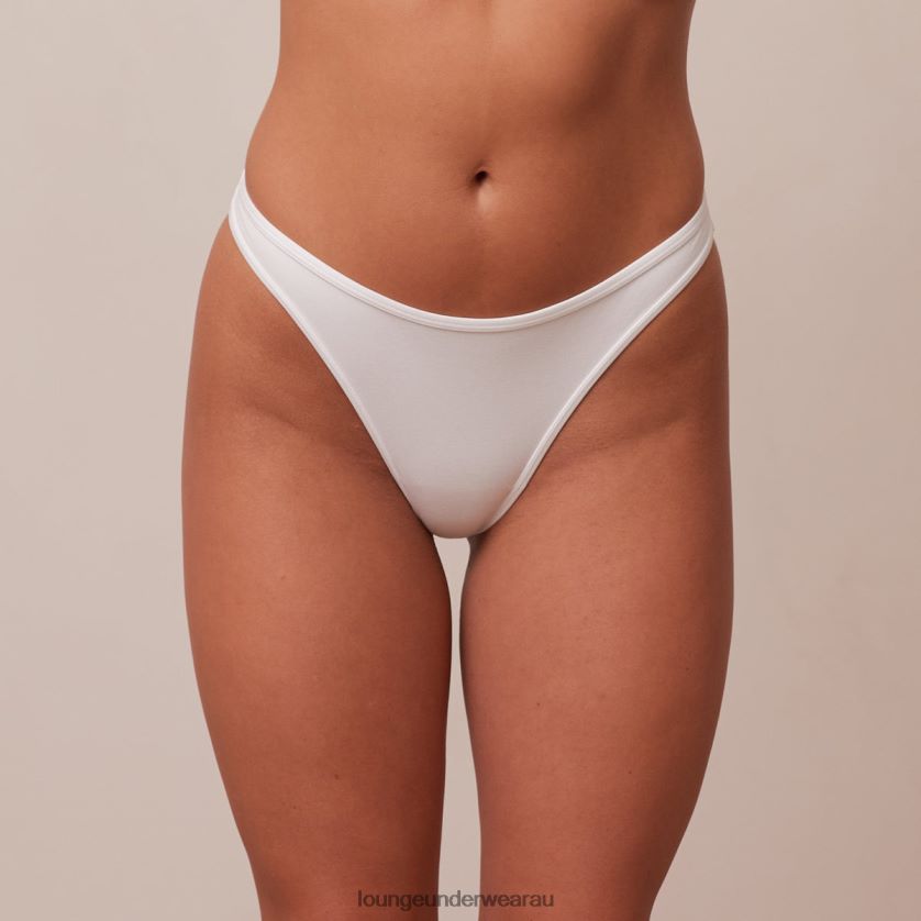 Sleek Mindful Thong Underwear Lounge Women White 240R48633