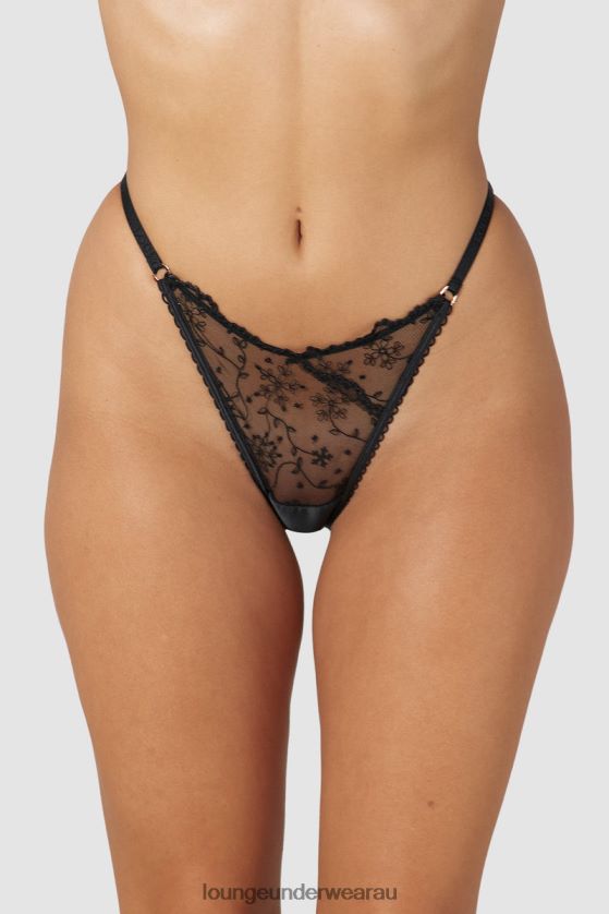 Slinky Open Back Briefs Underwear Lounge Women Black 240R48252