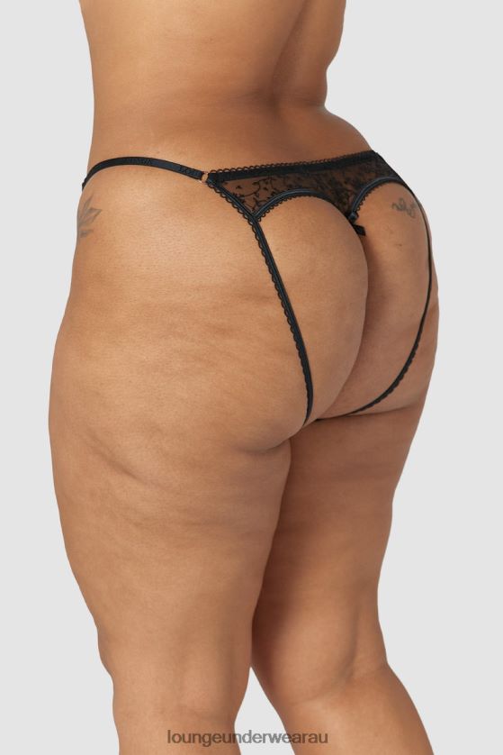 Slinky Open Back Briefs Underwear Lounge Women Black 240R48252