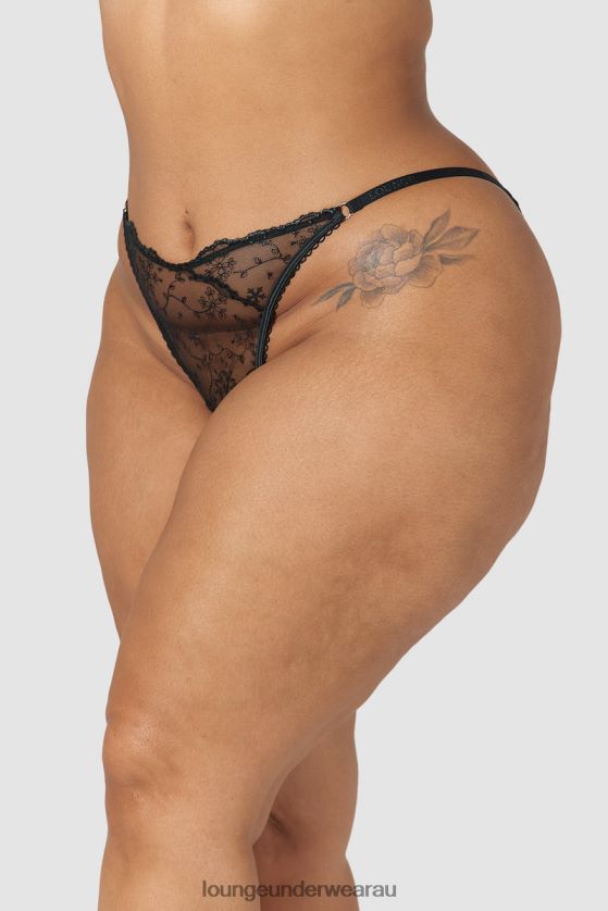 Slinky Open Back Briefs Underwear Lounge Women Black 240R48252