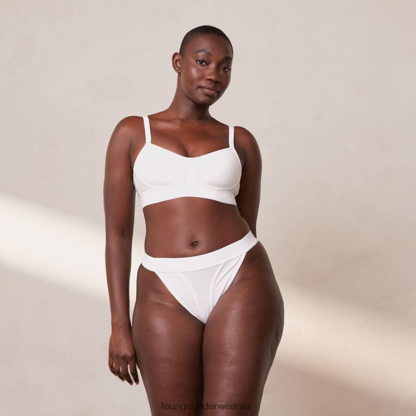 Bare Bra & Thong Set Underwear Lounge Women White 240R48176