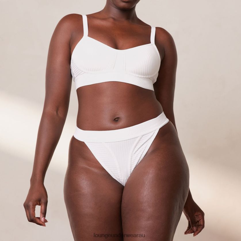 Bare Bra & Thong Set Underwear Lounge Women White 240R48176