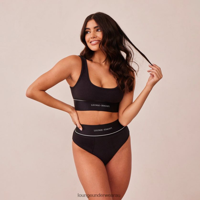 Bralette & Briefs Set Underwear Lounge Women Black 240R48232