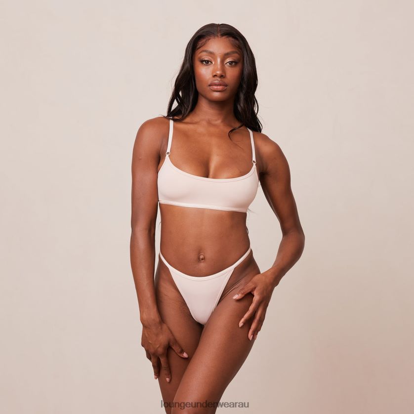 Essential Bralette & Thong/Briefs Set Underwear Lounge Women Rose Pink 240R48182