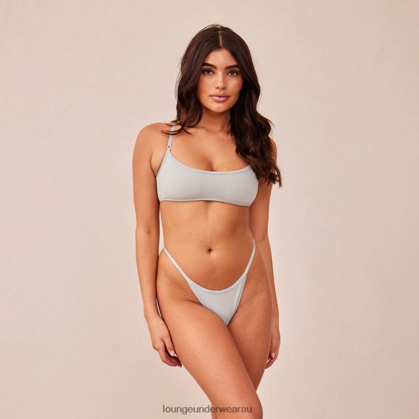 Essential Bralette & Thong/Briefs Set Underwear Lounge Women Sage 240R48181