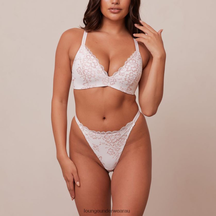 Lace Magic Bra & Thong Set Underwear Lounge Women White 240R48208