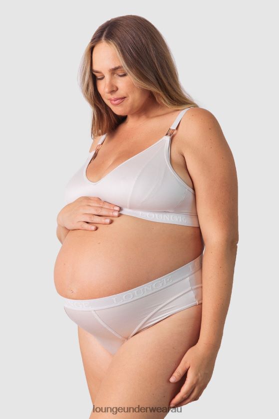 Nurture Nursing Bra & Thong/Briefs Set Underwear Lounge Women Cream 240R48234