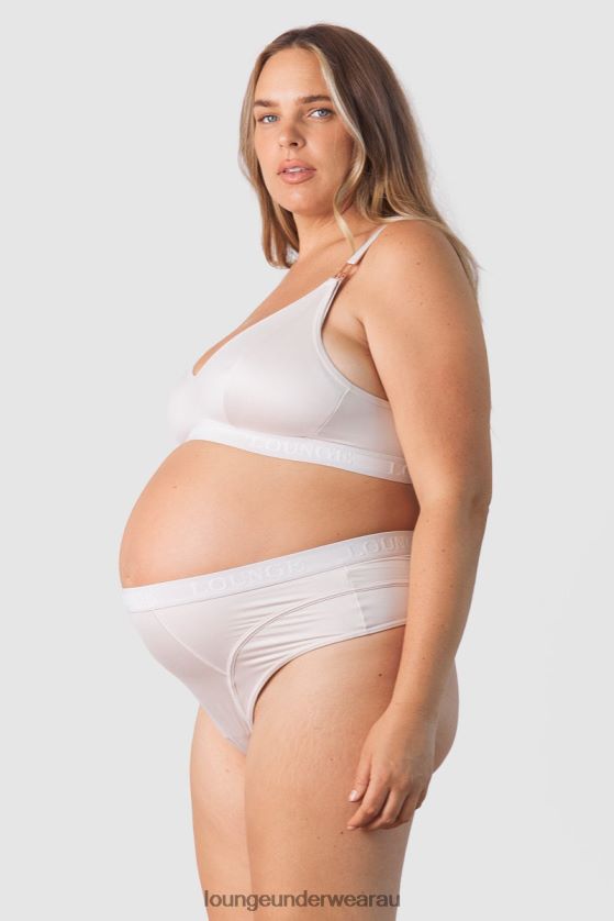 Nurture Nursing Bra & Thong/Briefs Set Underwear Lounge Women Cream 240R48234