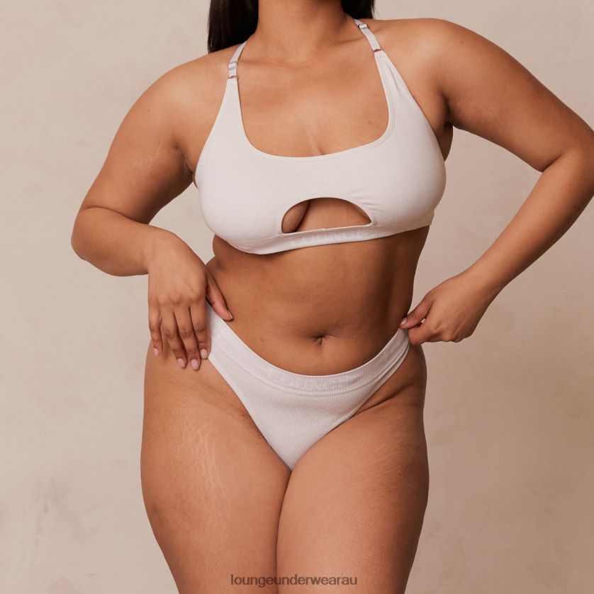 Seamless Bra & Thong/Briefs Set Underwear Lounge Women Cream 240R48220